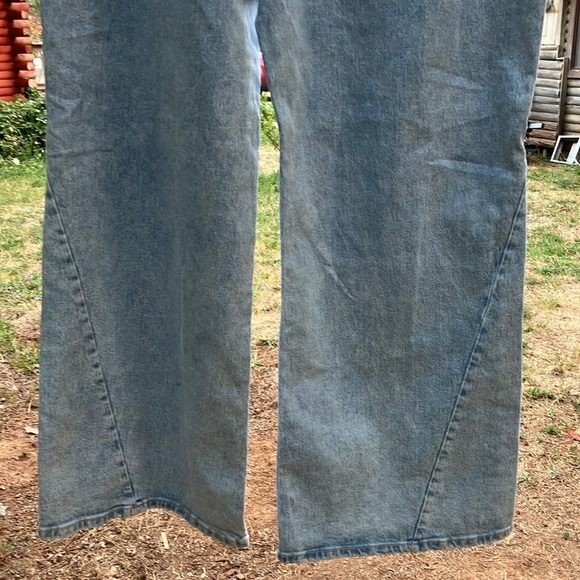 Arizona wide leg high rise stonewashed denim jean size 17 nwot - Picture 8 of 9